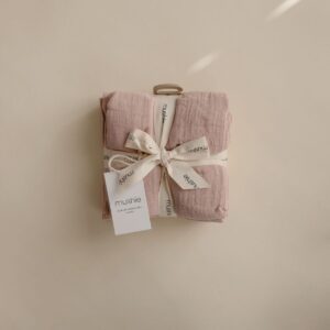 Mushie, (3-Pack), Blush Mushie, Hydrofiele Doeken, (3-Pack), Blush