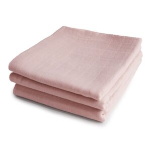 Mushie, Hydrofiele Doeken, (3-Pack), Blush Mushie, Hydrofiele Doeken, (3-Pack), Blush
