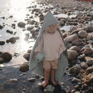 Mushie-baby-badcape-Sea-Mist Mushie badcape Sea Mist