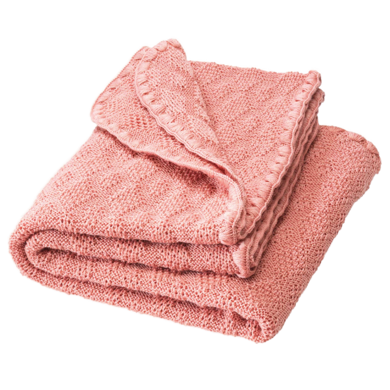 Disana wollen deken in de kleur zacht roze