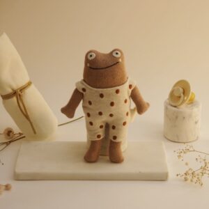 Kraamcadeau - Rammelaar Kikker Cream Kraamcadeau - Rammelaar Kikker Cream