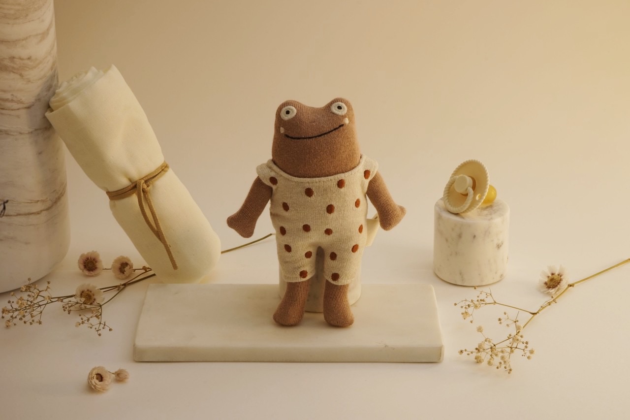 Kraamcadeau - Rammelaar Kikker Cream