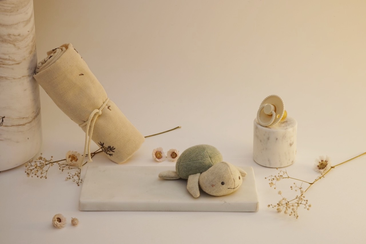 Kraamcadeau - Rammelaar-Schildpad - Groen