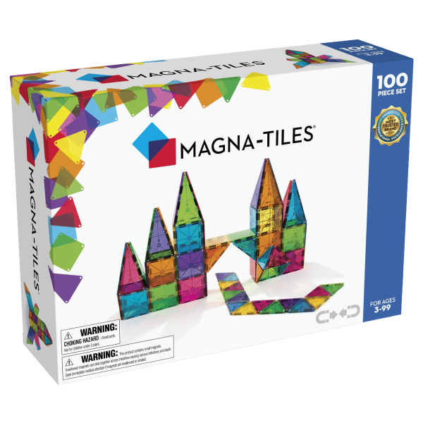 Magna-Tiles-100-stuks-Clear-Colors-Magnetisch-Speelgoed
