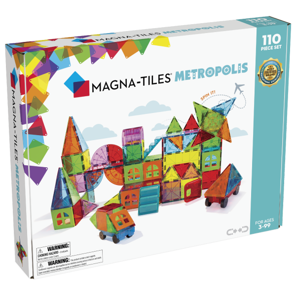 Magna-Tiles-110-stuks-Metropolis-Clear-Colors-Magnetisch-Speelgoed