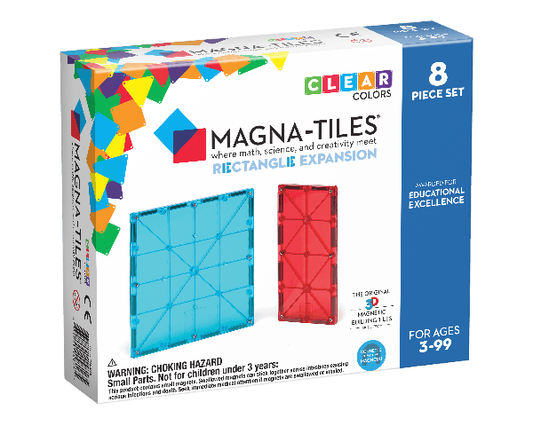 Magna Tiles - 8 stuks Uitbreidingsset Clear Colors Rectangles