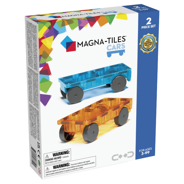 Magna-Tiles Cars Blauw Oranje 2 stuks