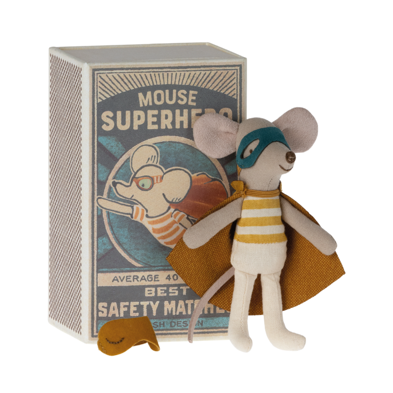 Maileg - Superheld muis in luciferdoosje - Kleine broer