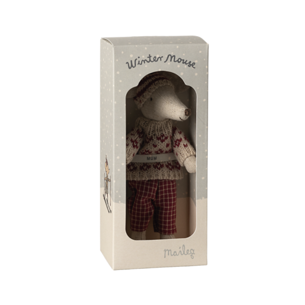Maileg-Moeder-Muis-met-ski-set Maileg - Moeder Muis met ski set
